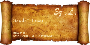 Szoó Leon névjegykártya